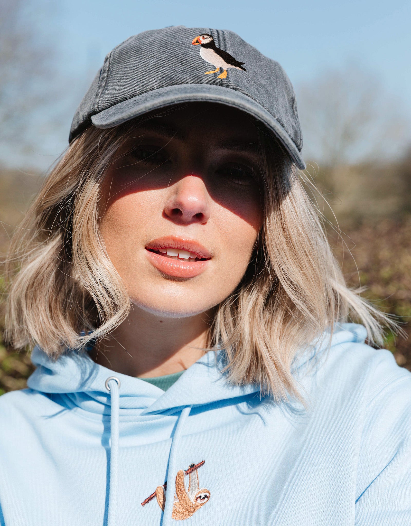 Puffin Embroidered Vintage Cap