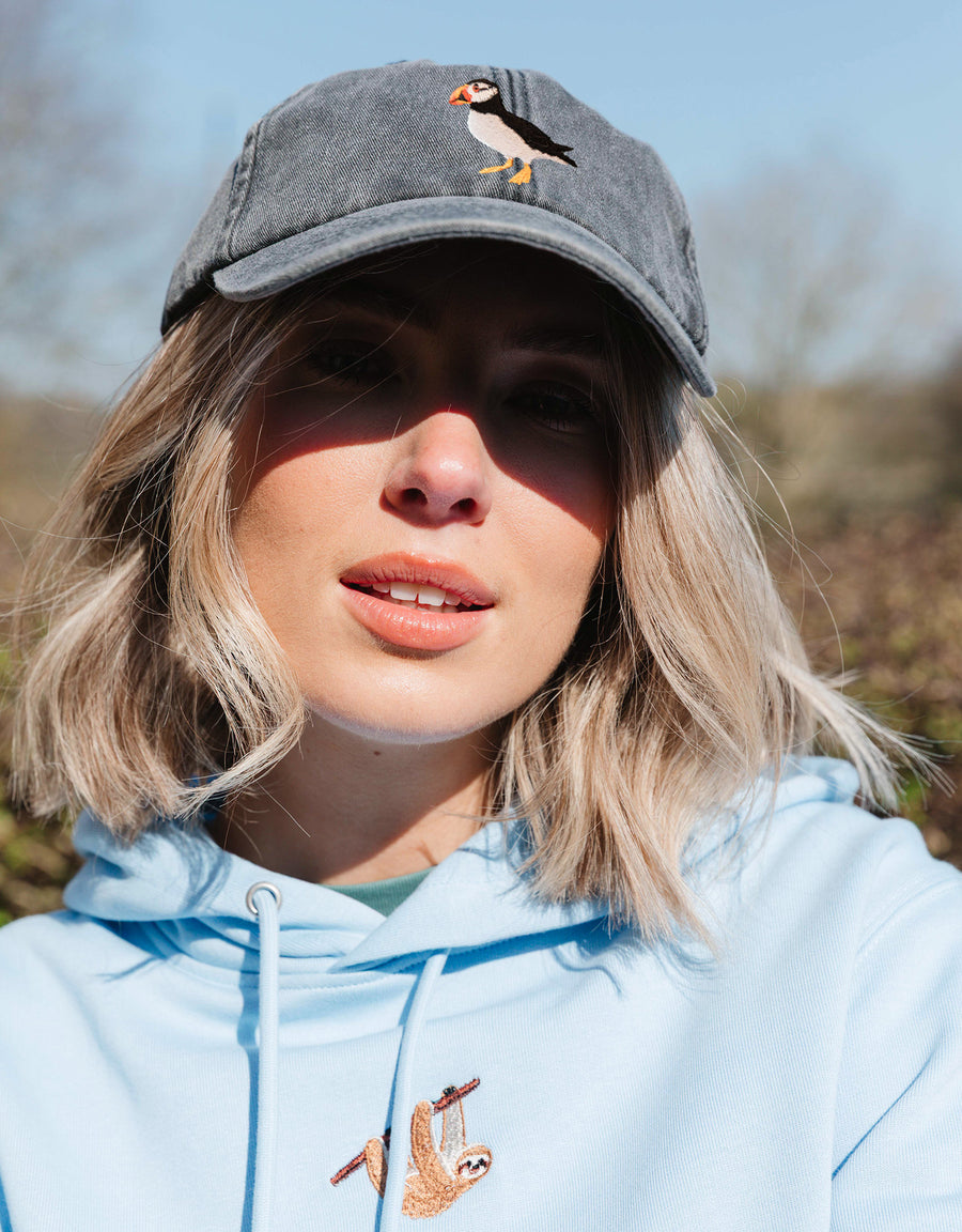Puffin Embroidered Vintage Cap