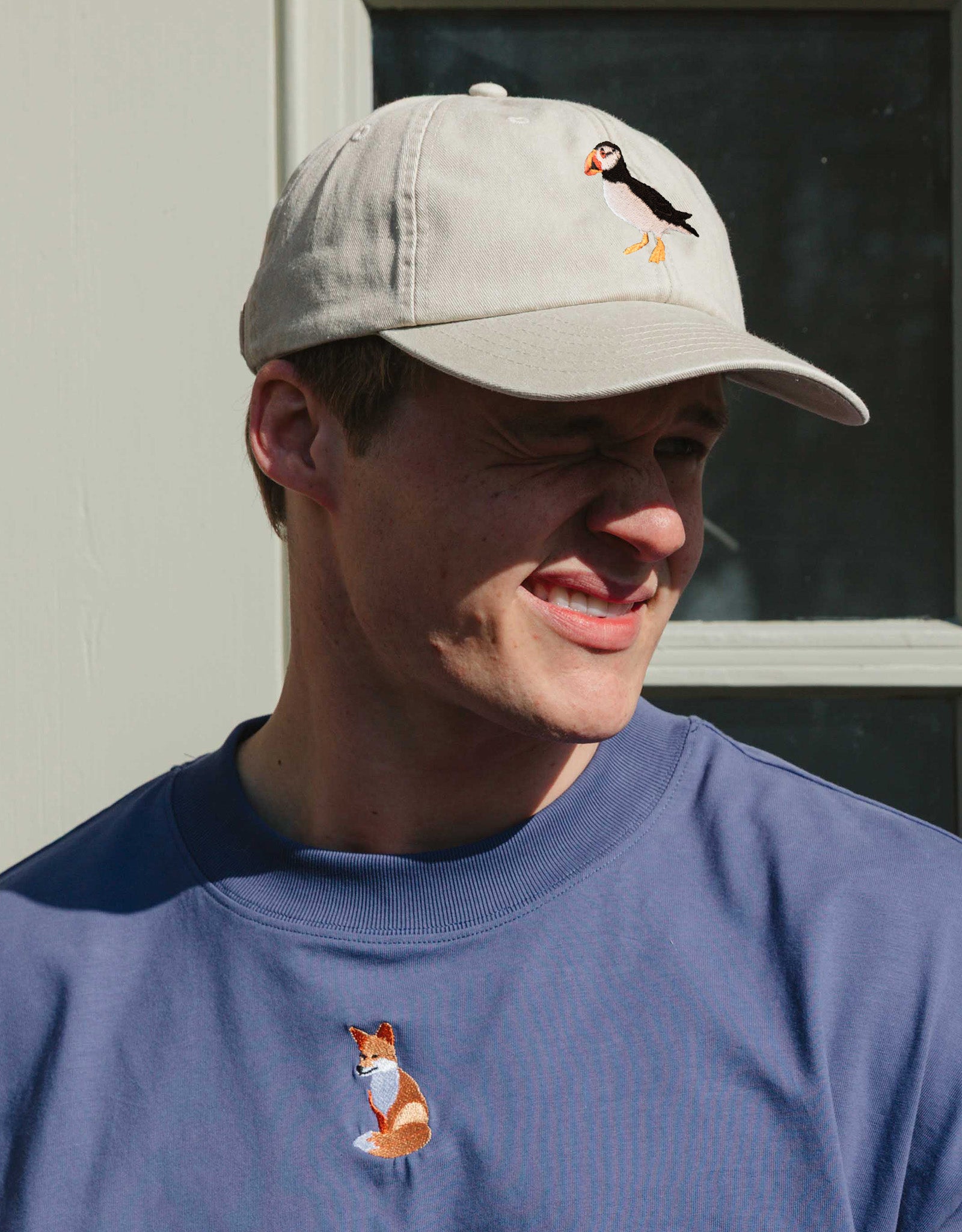 Puffin Embroidered Vintage Cap