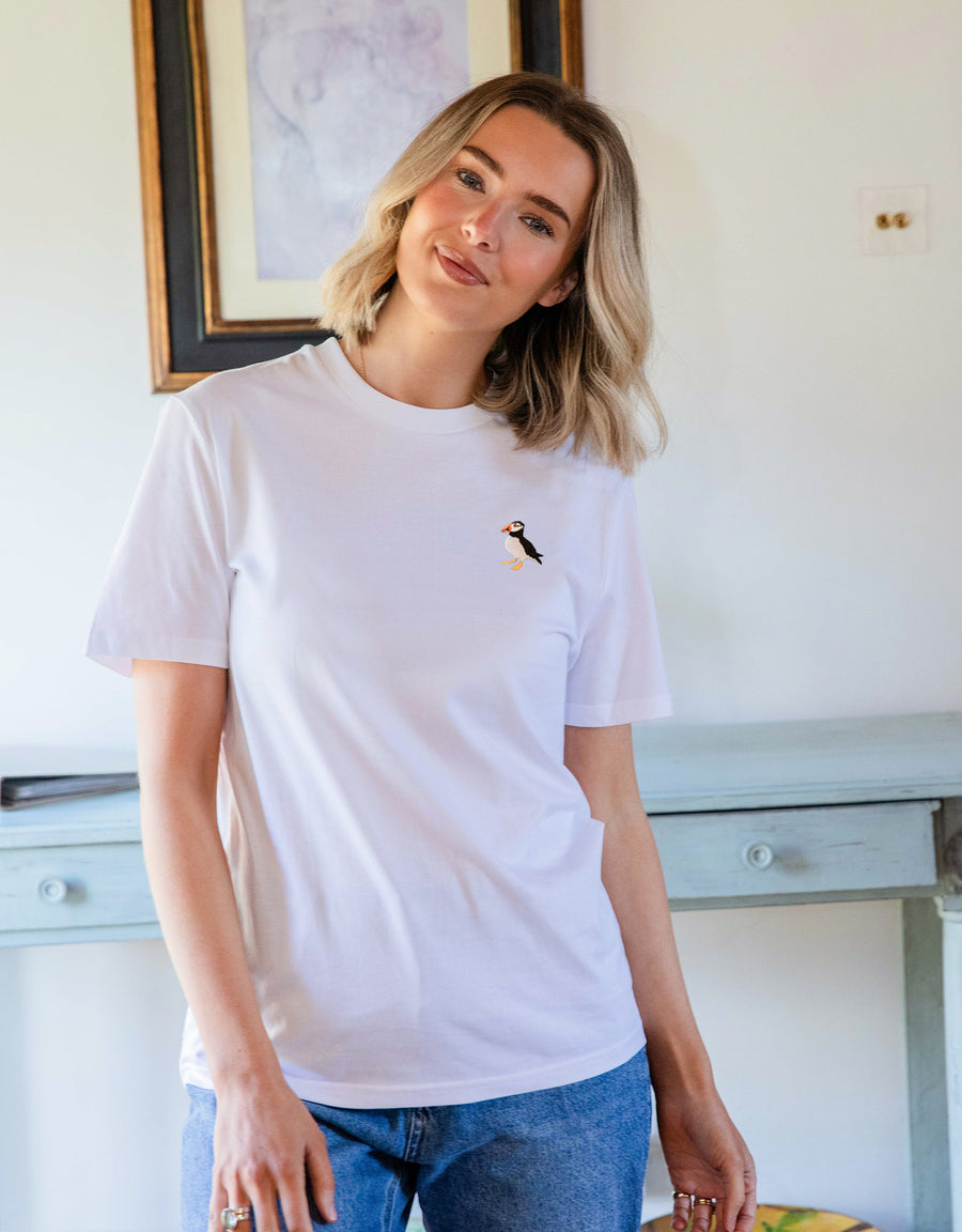 Puffin Embroidered Unisex T-Shirt