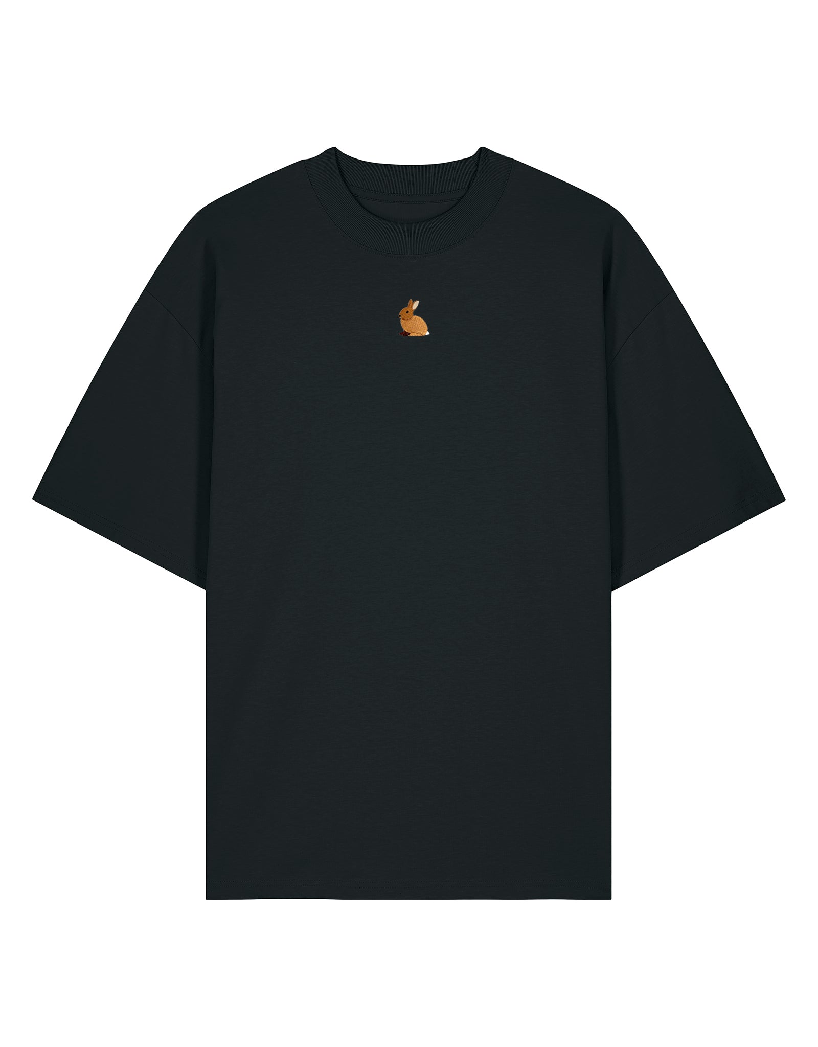 Rabbit Embroidered Unisex Oversized Tee