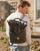 Rabbit Embroidered Fold-Top Backpack