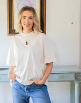 Rabbit Embroidered Unisex Oversized Tee