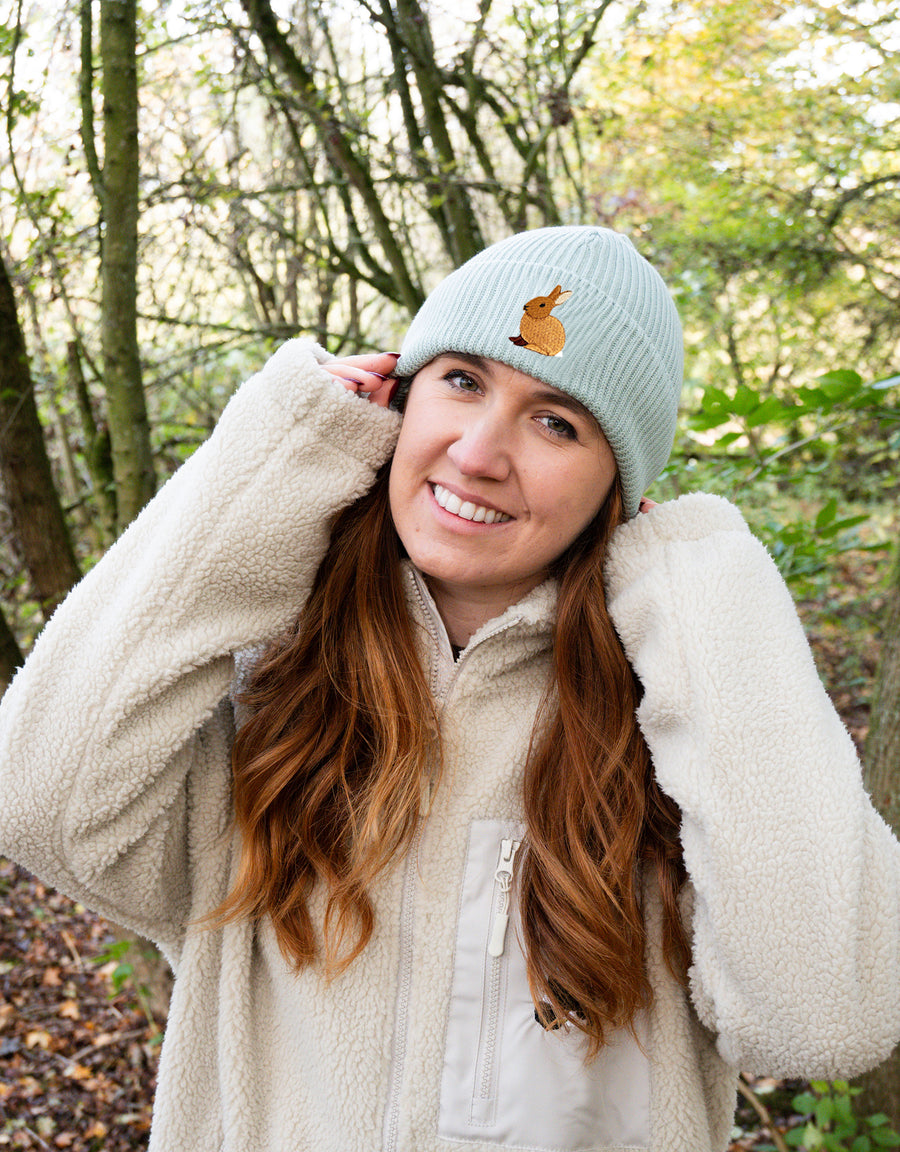 Rabbit Embroidered Beanie
