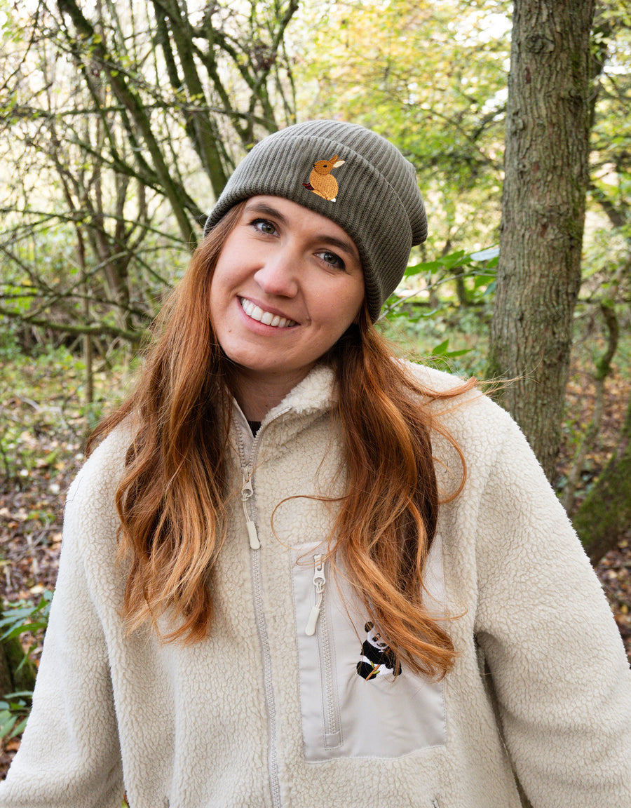 Rabbit Embroidered Beanie