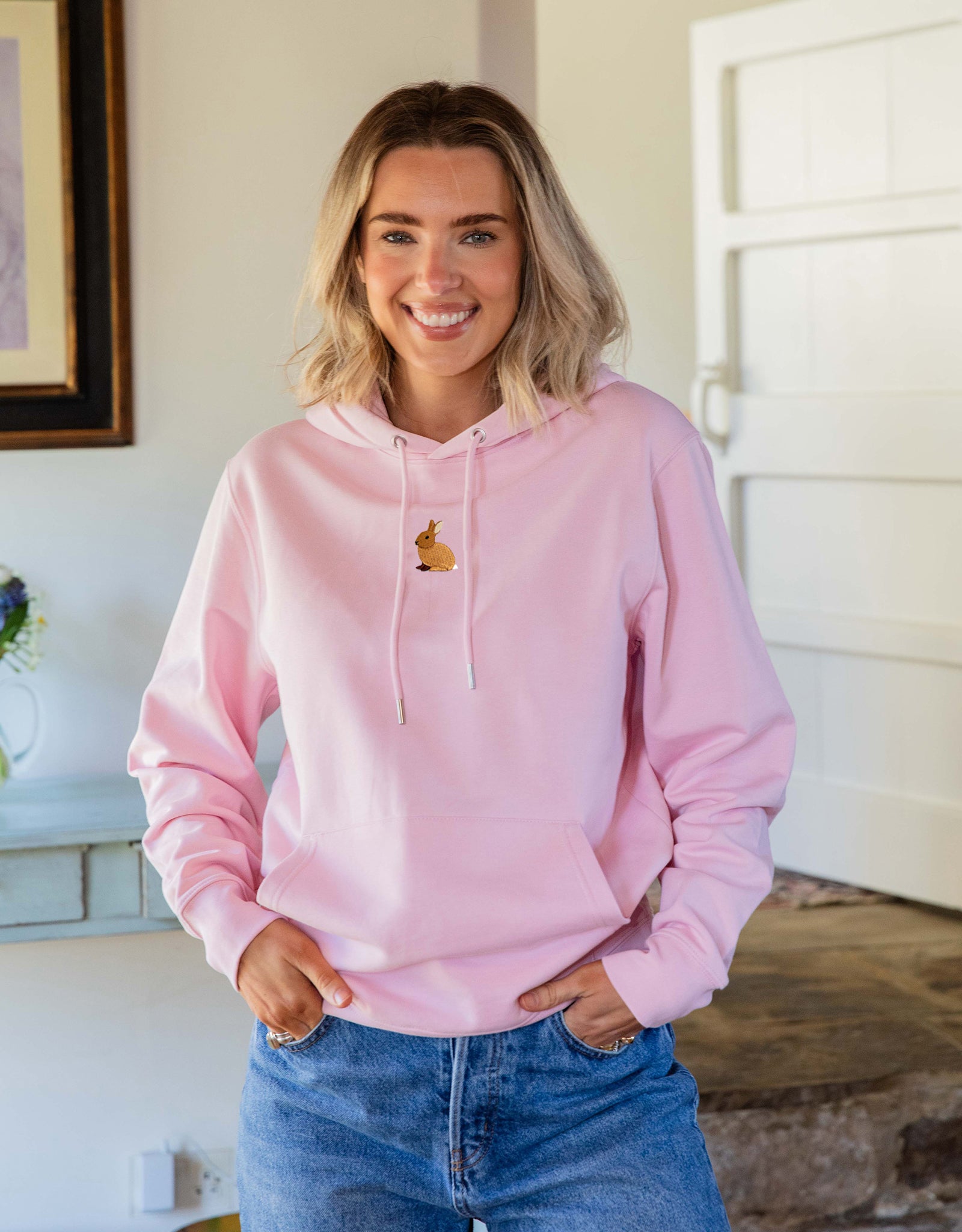 Rabbit Embroidered Unisex Hoodie