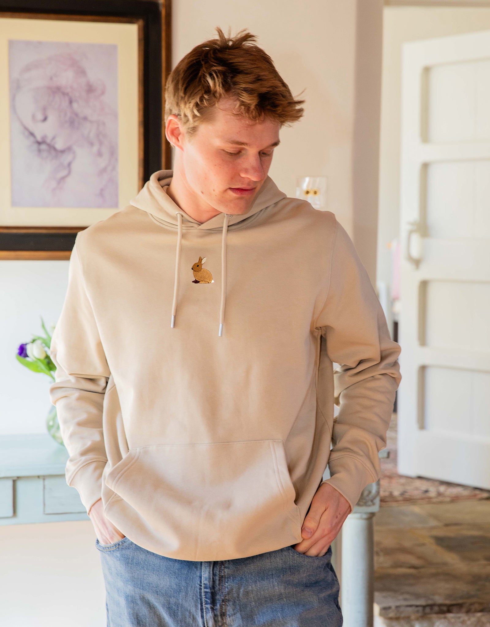 Rabbit Embroidered Unisex Hoodie