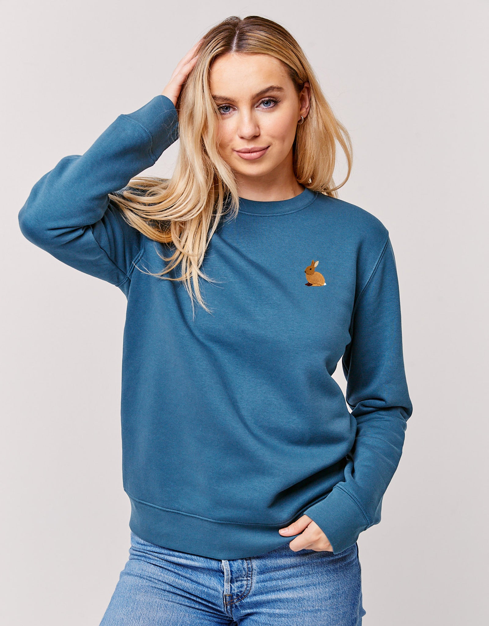 Rabbit Embroidered Unisex Sweatshirt