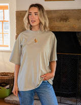 Rabbit Embroidered Unisex Oversized Tee