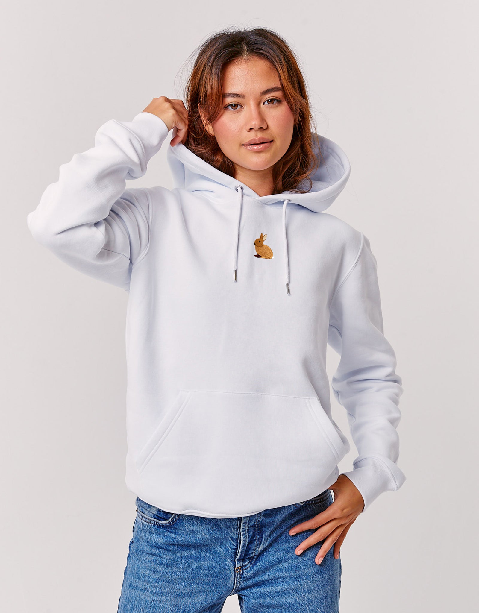 Rabbit Embroidered Unisex Hoodie