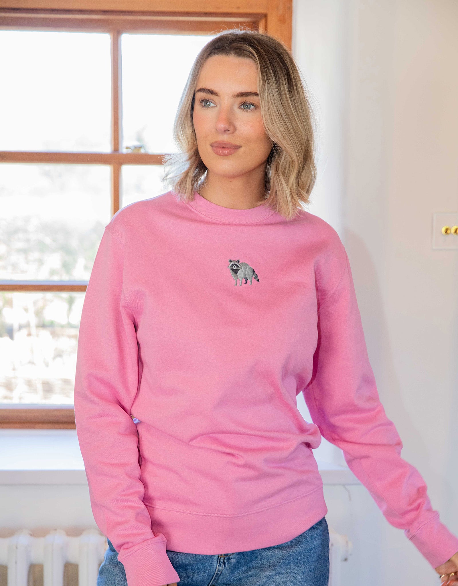 Raccoon Embroidered Unisex Sweatshirt