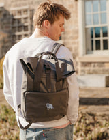Raccoon Embroidered Fold-Top Backpack