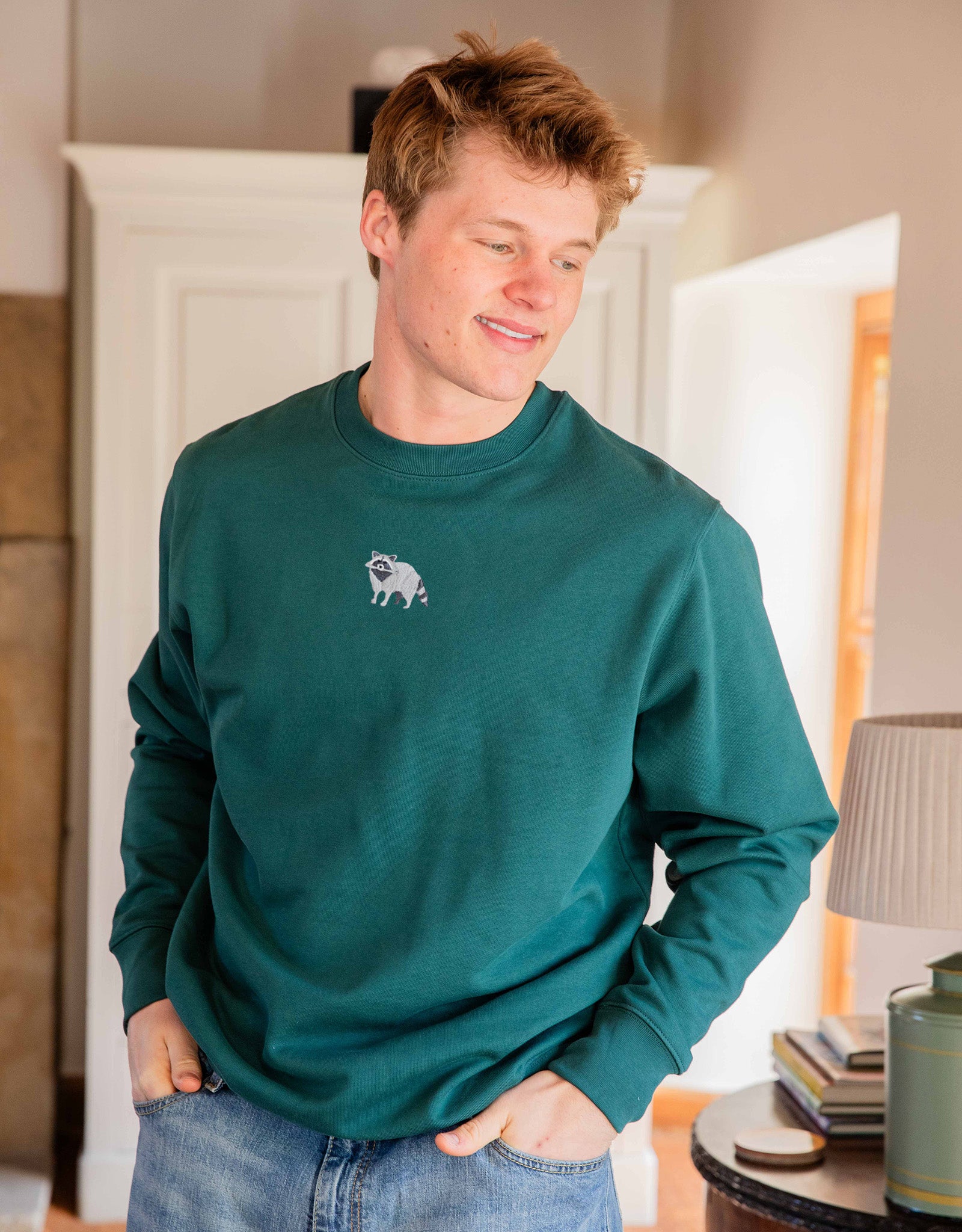 Raccoon Embroidered Unisex Sweatshirt