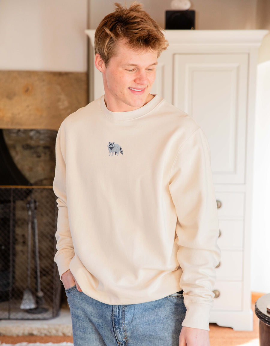 Raccoon Embroidered Unisex Sweatshirt