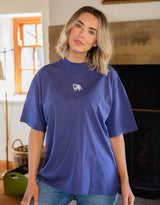 Raccoon Embroidered Unisex Oversized Tee