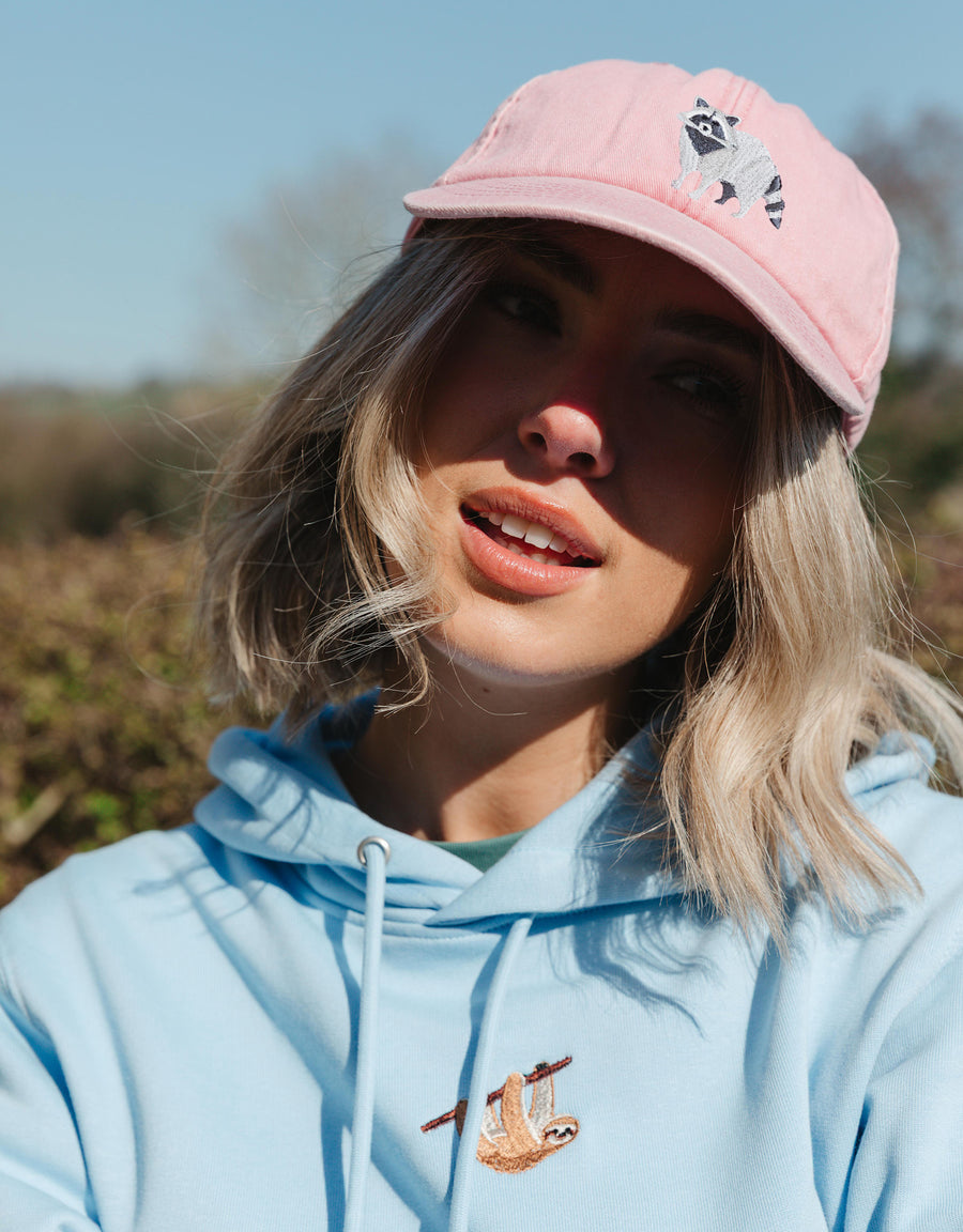 Raccoon Embroidered Vintage Cap