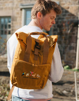 Nurture The Rainforest Embroidered Fold-Top Backpack