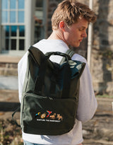 Nurture The Rainforest Embroidered Fold-Top Backpack