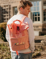 Nurture The Rainforest Embroidered Fold-Top Backpack