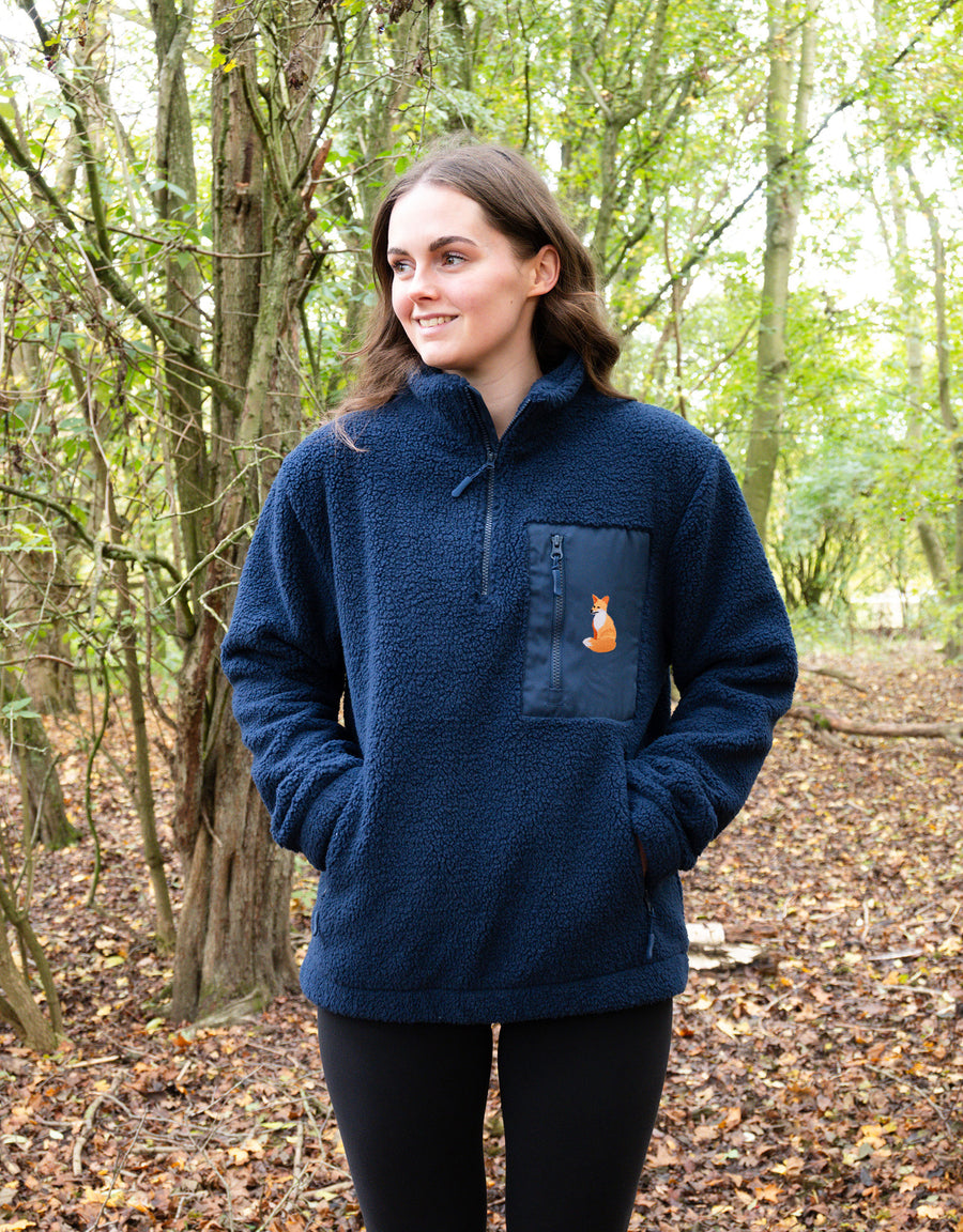 Red Fox 1/4 Zip Recycled Polyester Fleece
