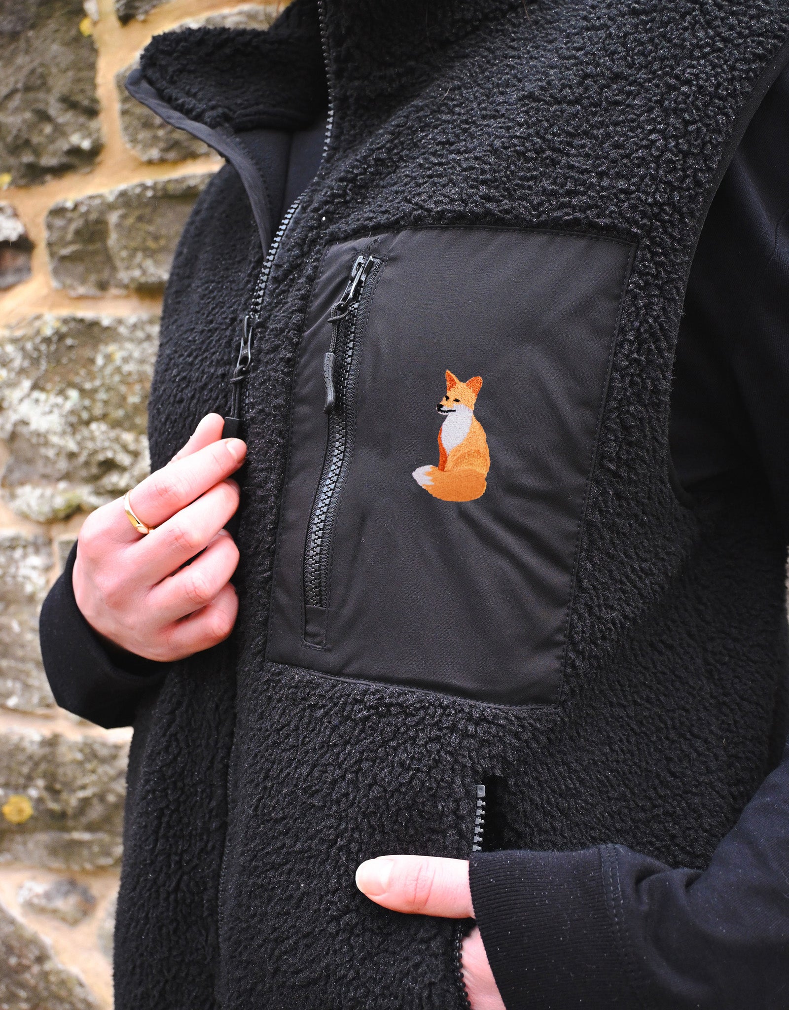 Red Fox Recycled Polyester Fleece Gilet