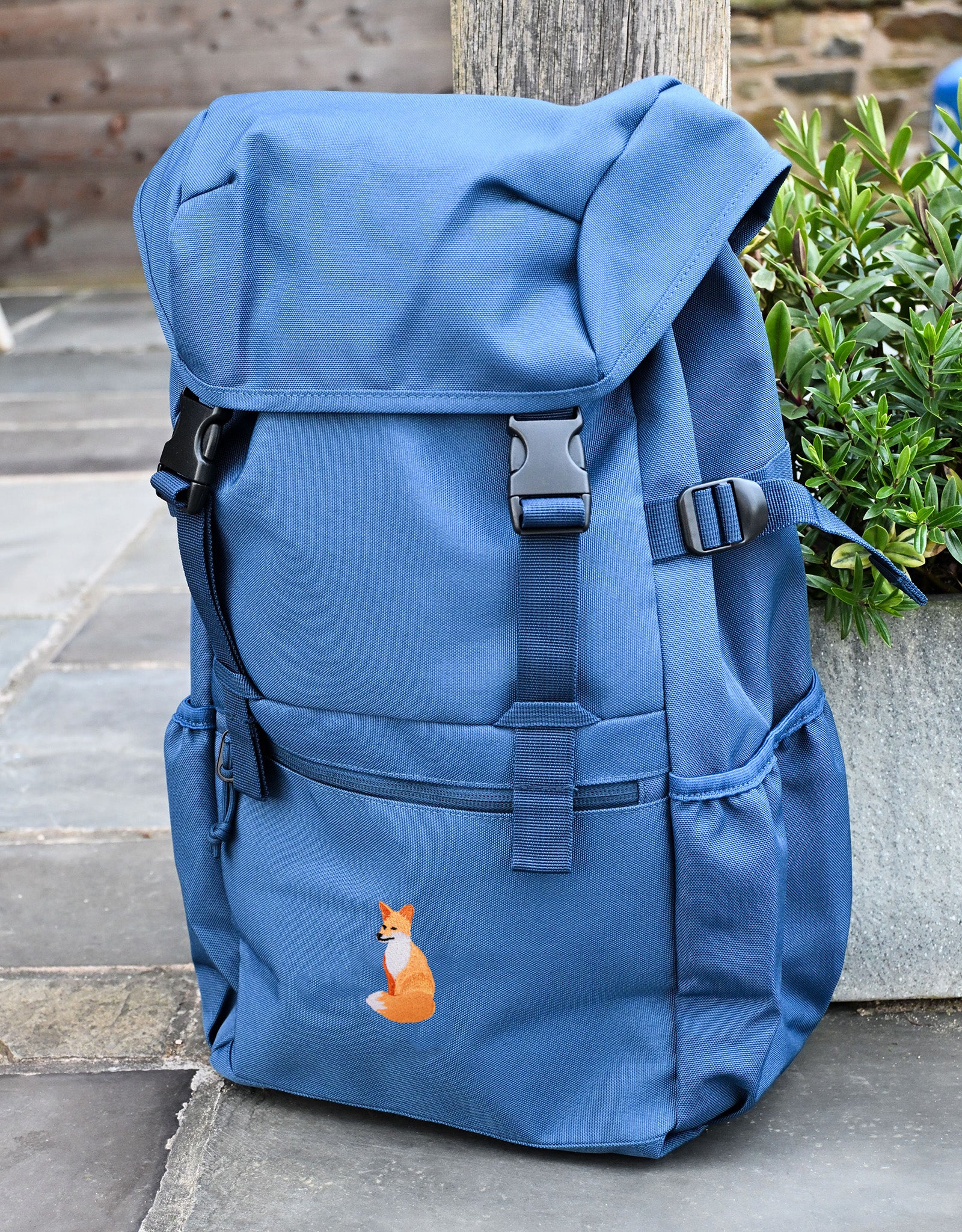 Red Fox Embroidered Recycled Rucksack