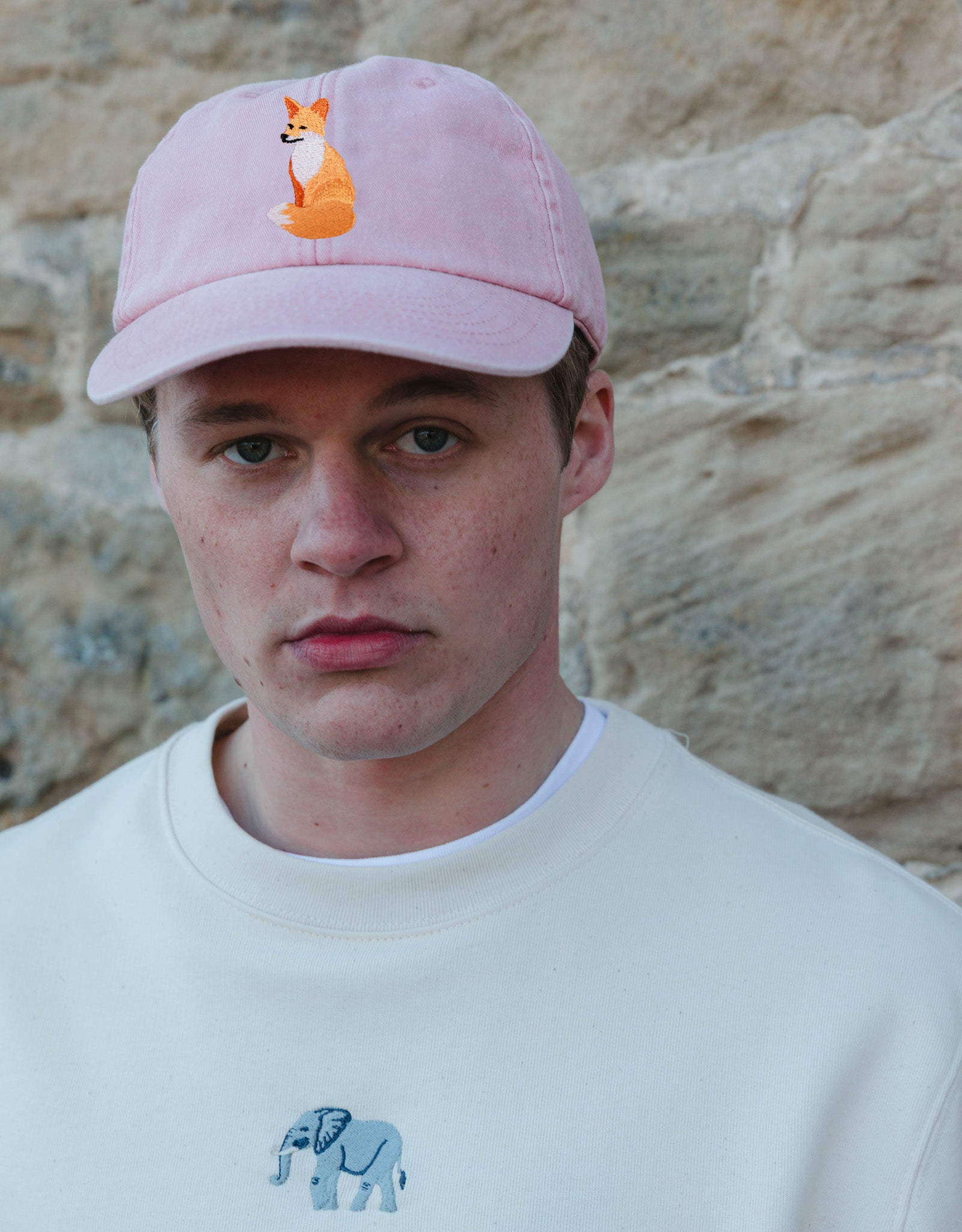 Red Fox Embroidered Vintage Cap