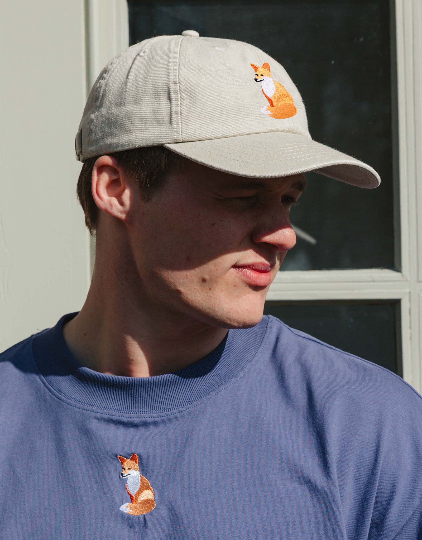 Red Fox Embroidered Vintage Cap