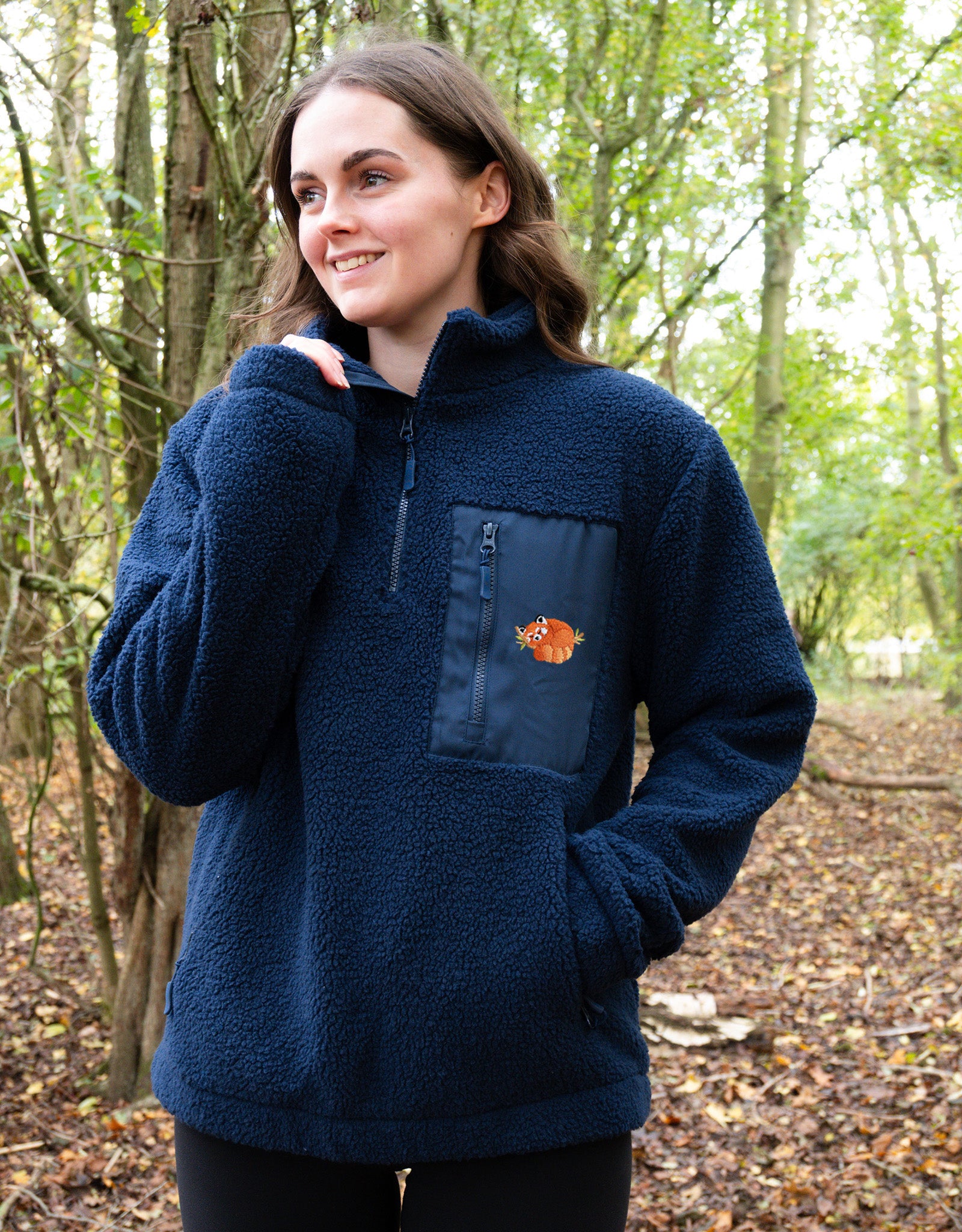 Red Panda 1/4 Zip Recycled Polyester Fleece