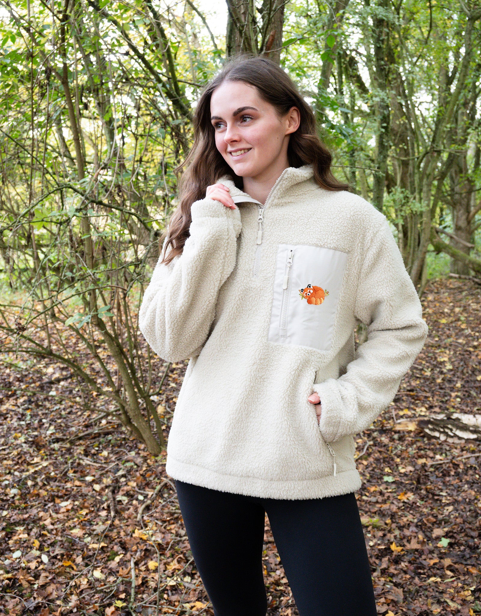 Red Panda 1/4 Zip Recycled Polyester Fleece