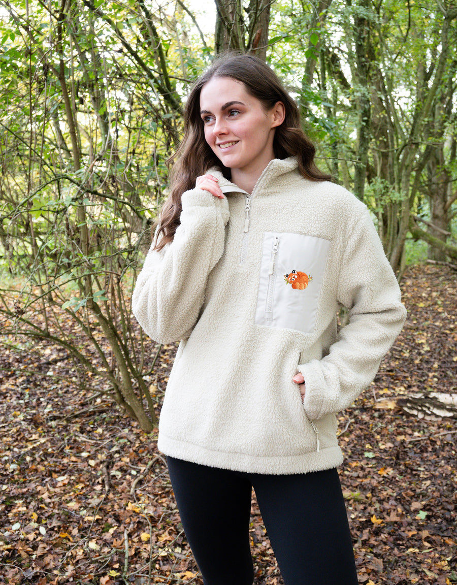 Red Panda 1/4 Zip Recycled Polyester Fleece