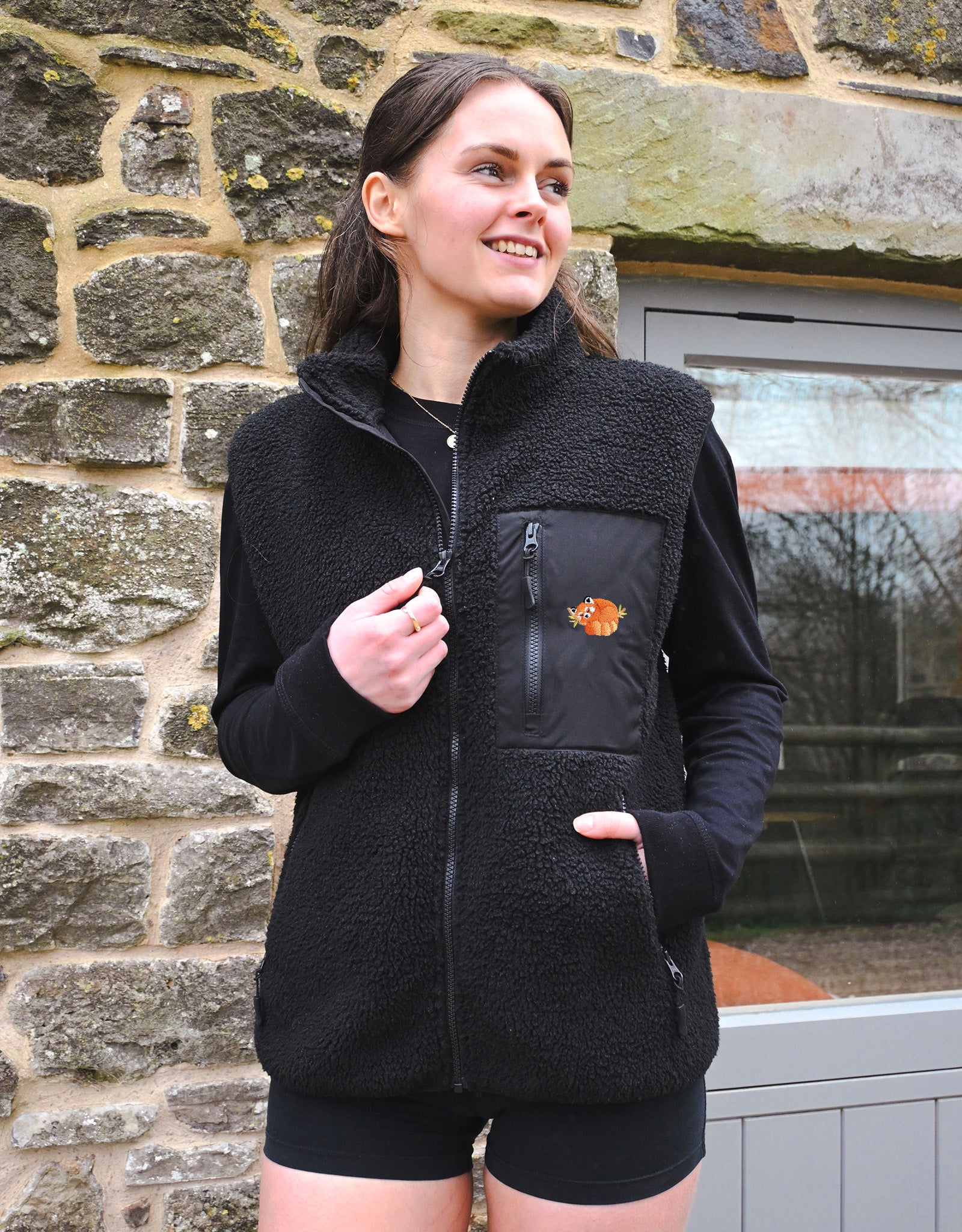 Red Panda Recycled Polyester Fleece Gilet