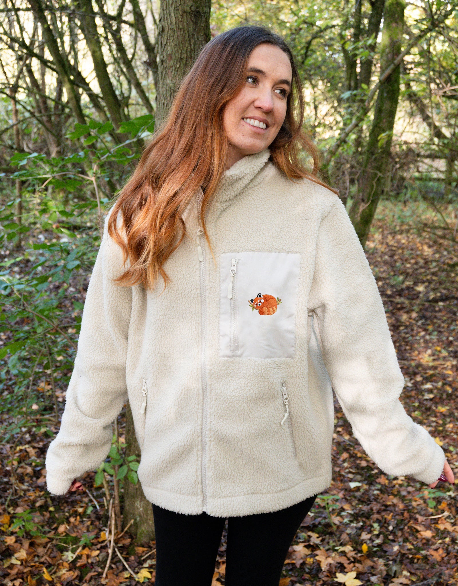 Red Panda Full Zip Recycled Polyester Fleece