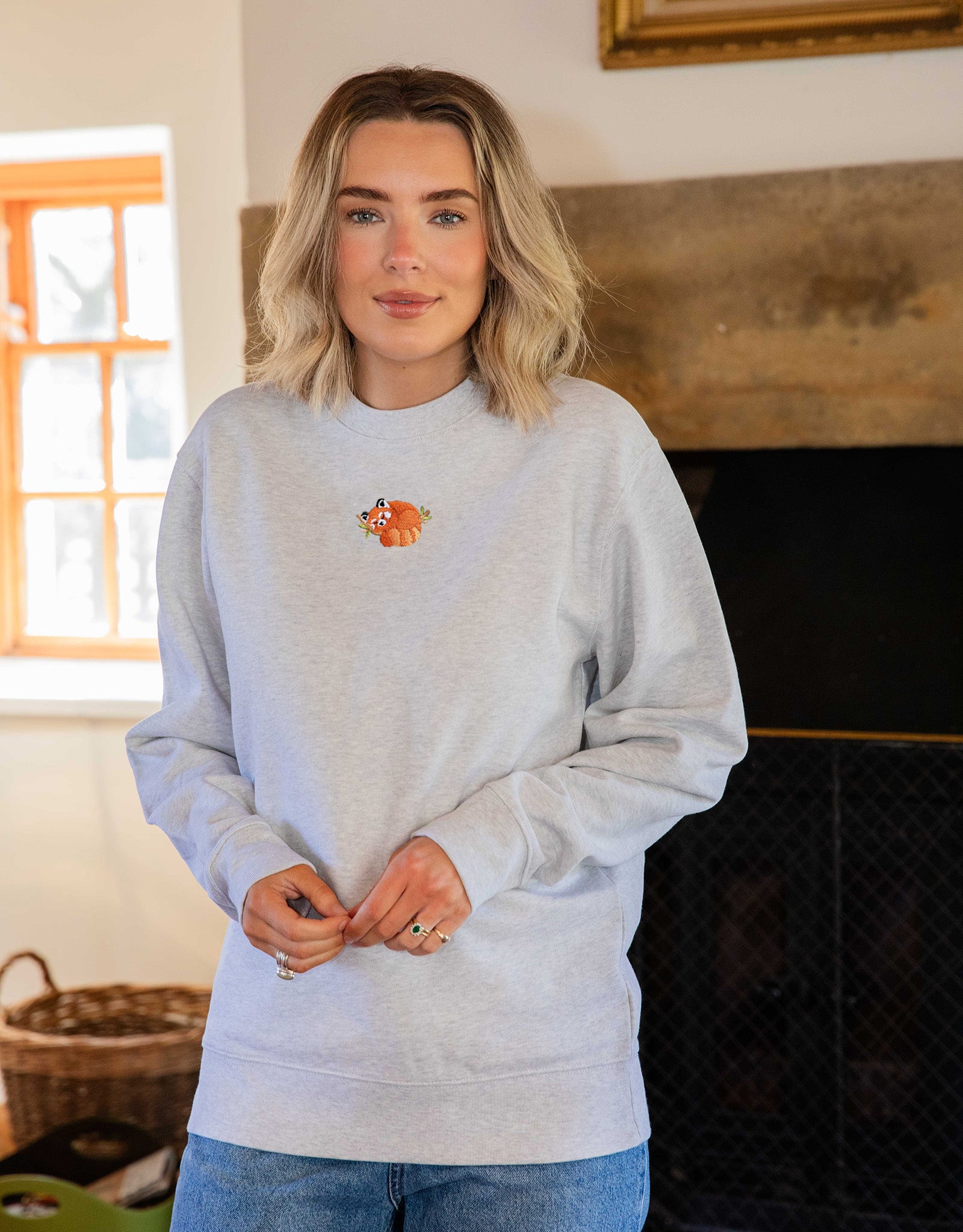 Red Panda Embroidered Unisex Sweatshirt