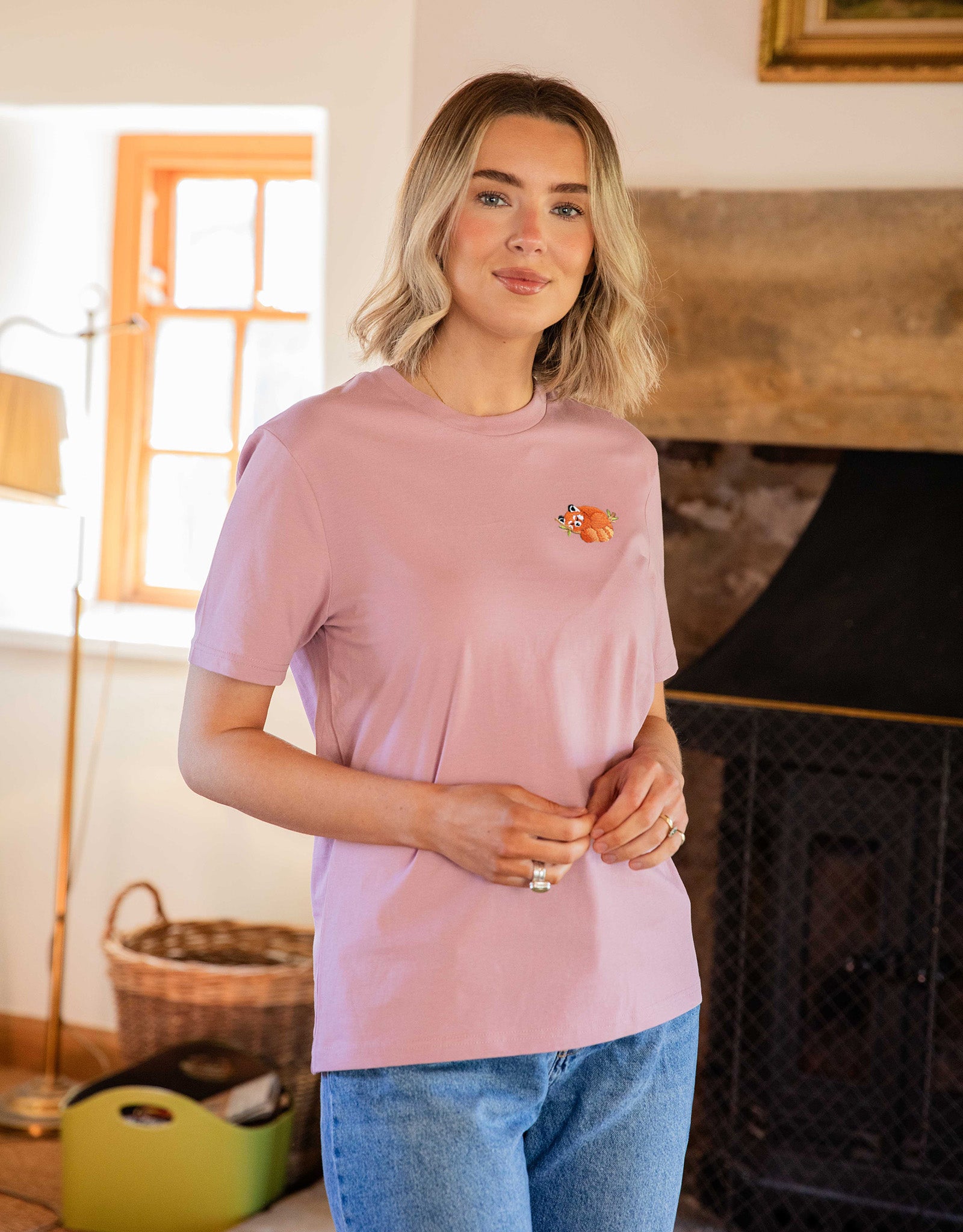 Red Panda Embroidered Unisex T-Shirt