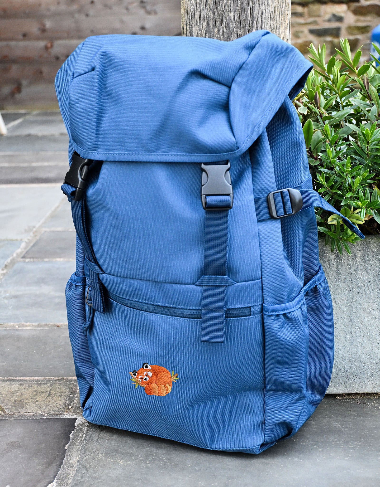 Red Panda Embroidered Recycled Rucksack