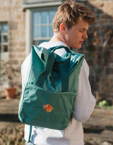 Red Panda Embroidered Fold-Top Backpack