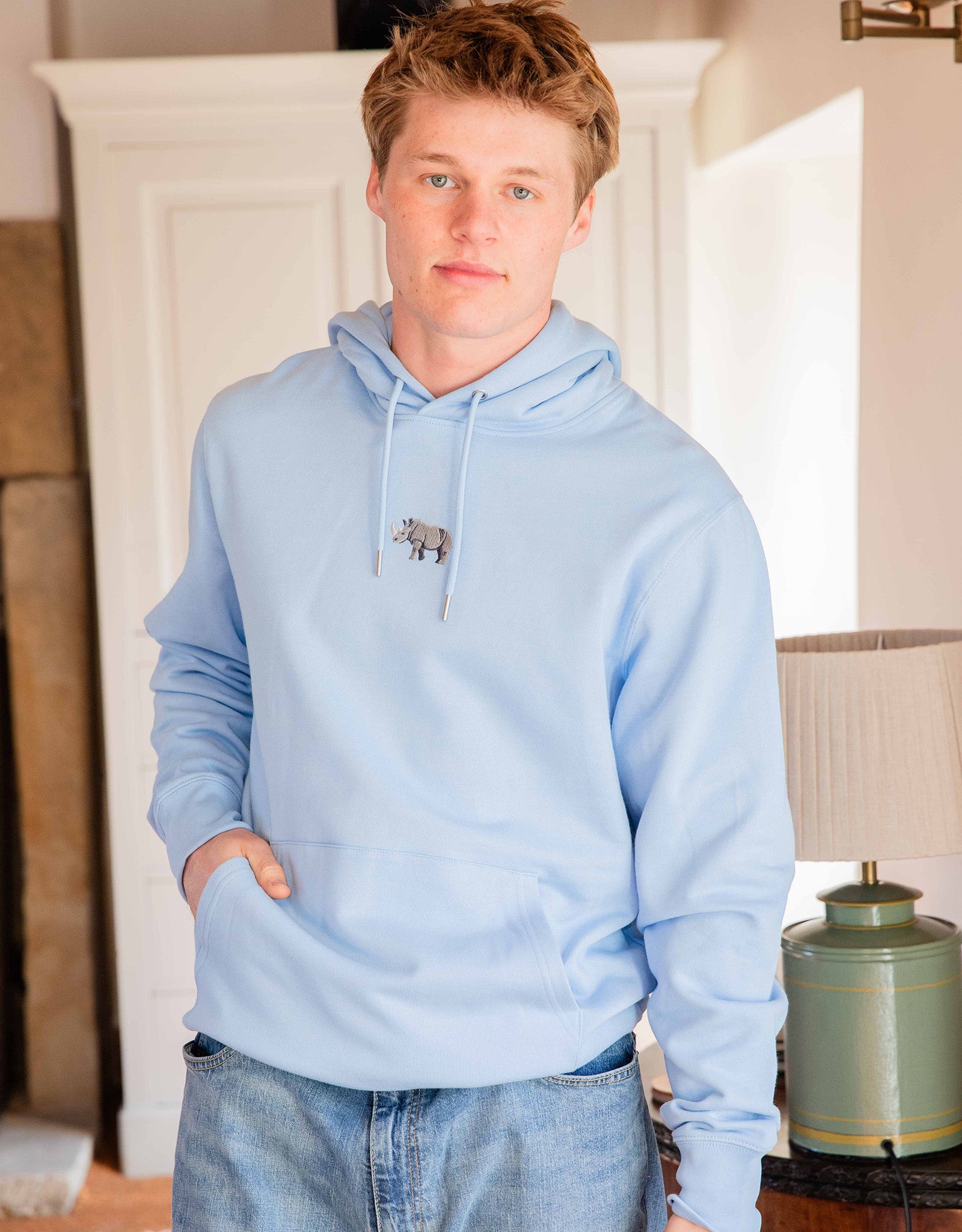 Rhino Embroidered Unisex Hoodie