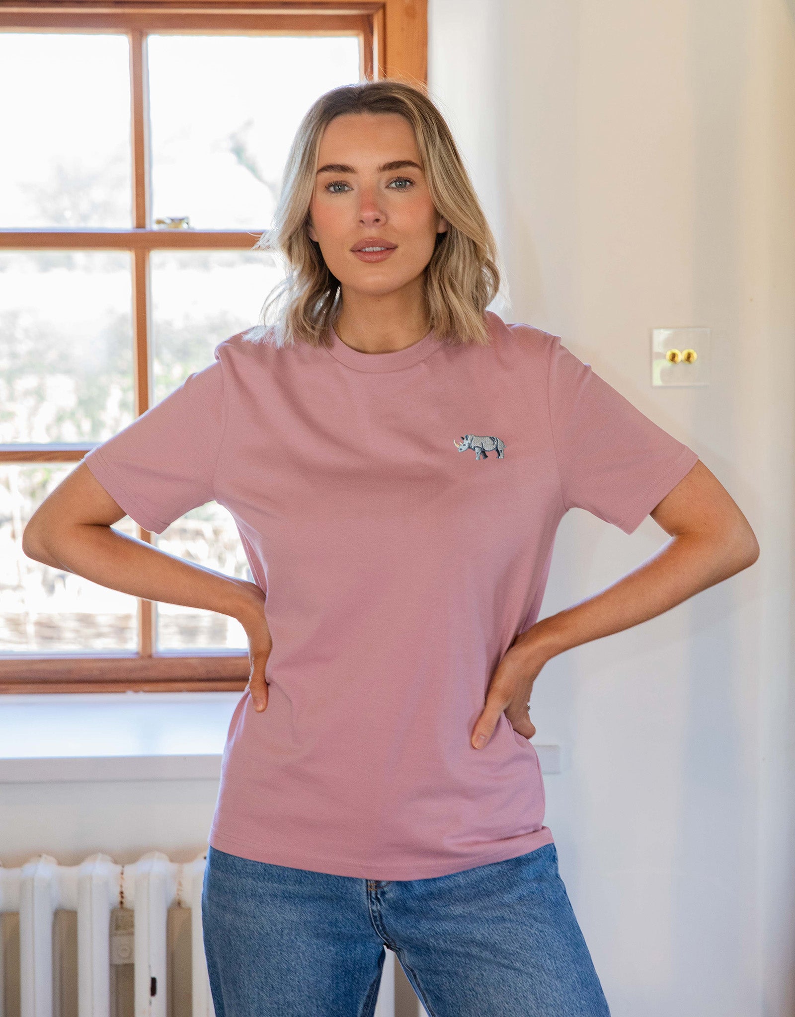 Rhino Embroidered Unisex T-Shirt