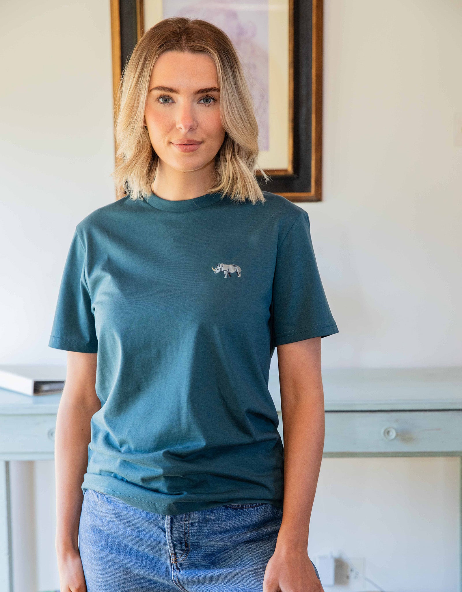 Rhino Embroidered Unisex T-Shirt