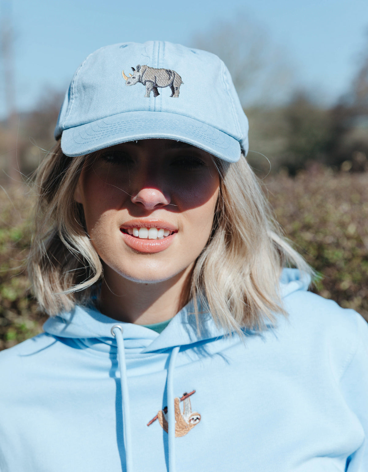 Rhino Embroidered Vintage Cap