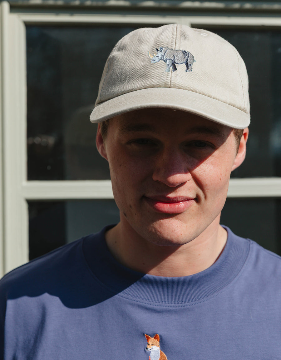 Rhino Embroidered Vintage Cap