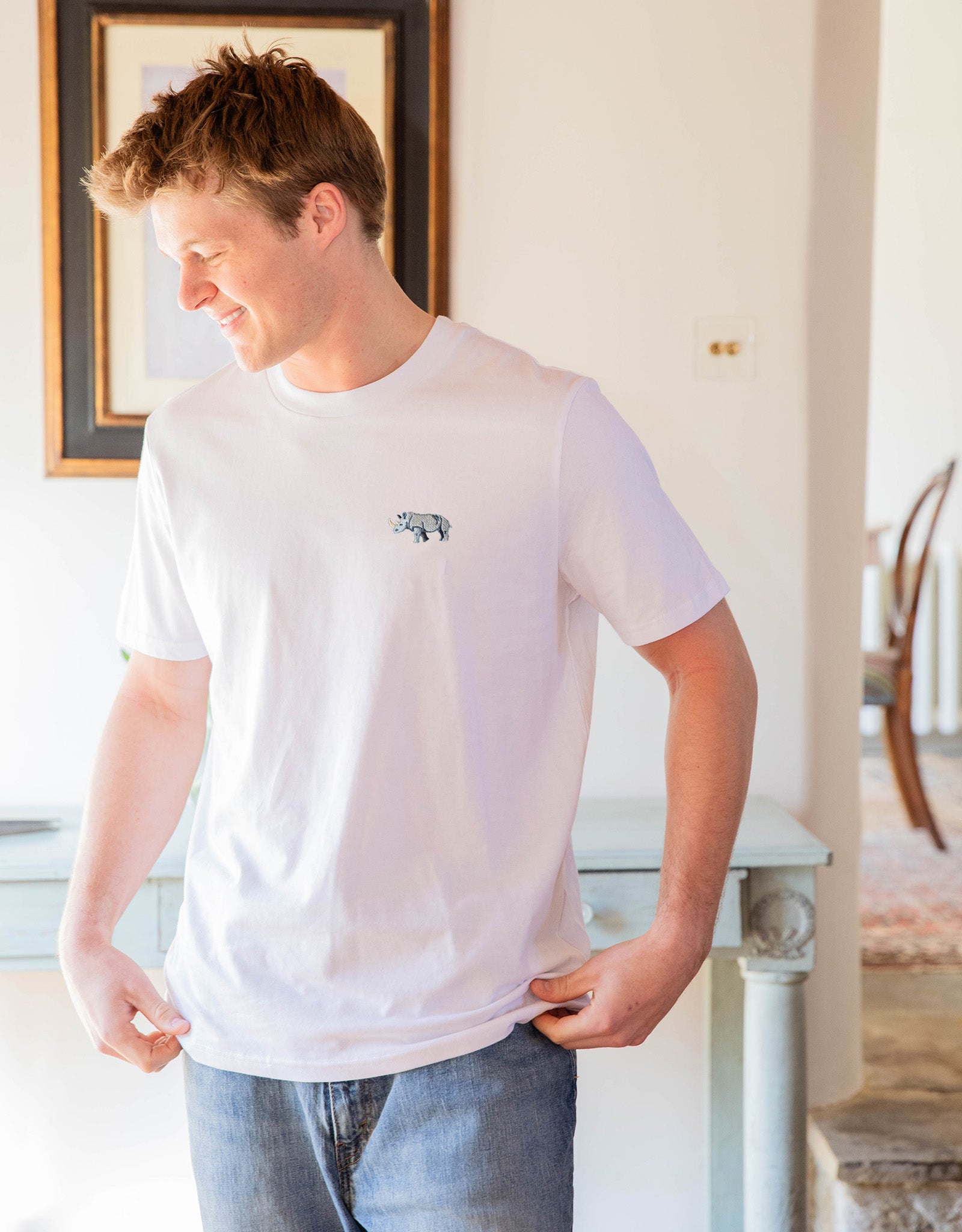 Rhino Embroidered Unisex T-Shirt