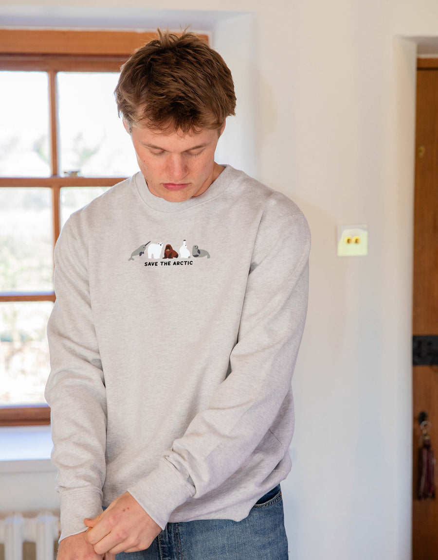 Save The Arctic Embroidered Unisex Sweatshirt