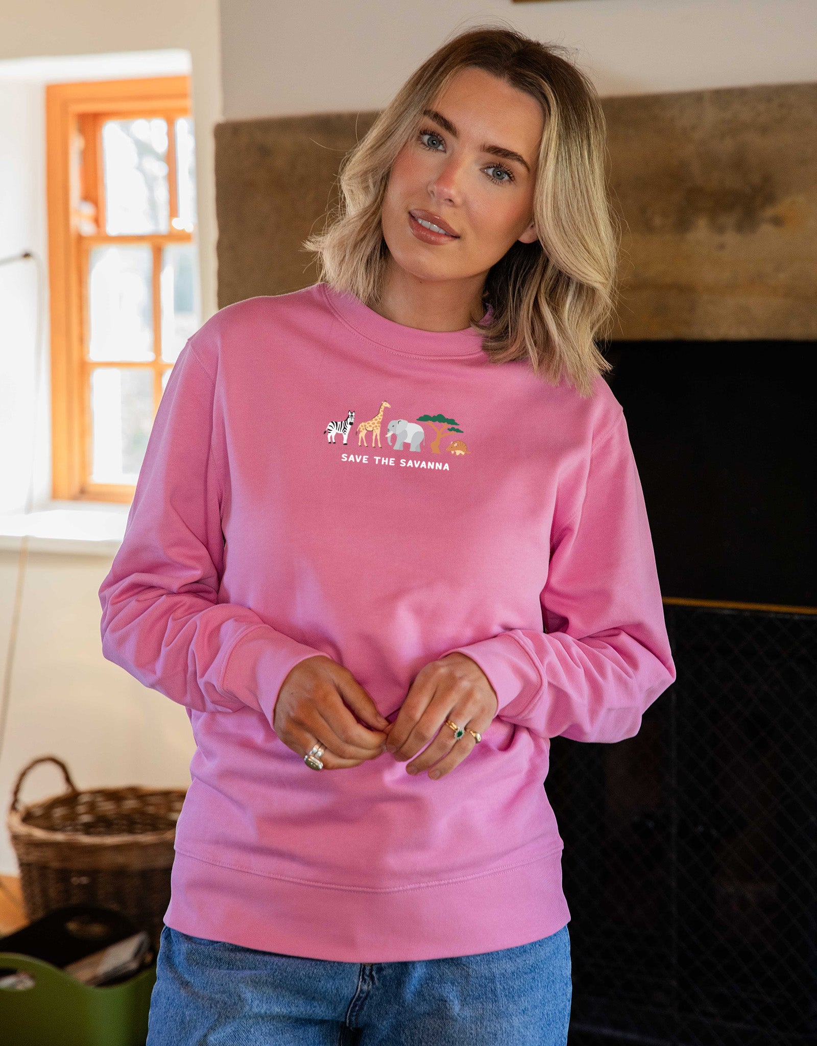 Save The Savanna Embroidered Unisex Sweatshirt