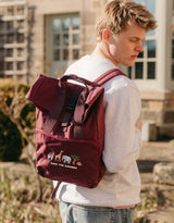 Save The Savanna Embroidered Fold-Top Backpack