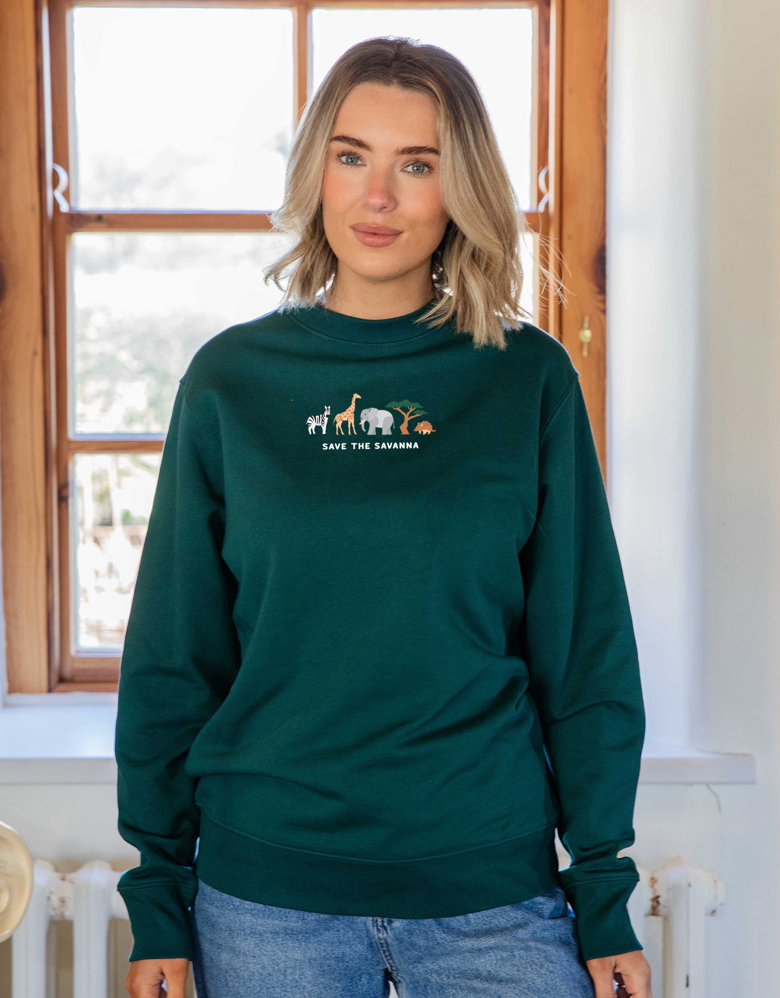 Save The Savanna Embroidered Unisex Sweatshirt