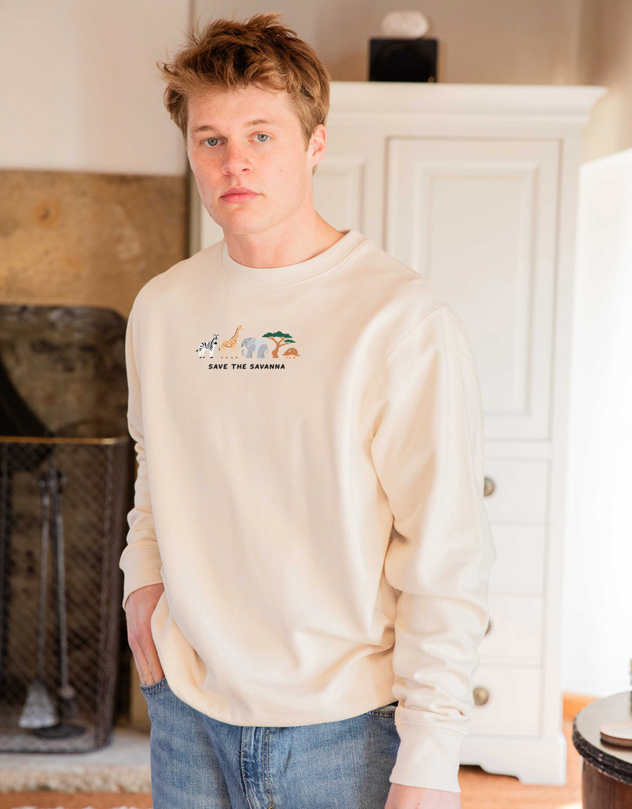Save The Savanna Embroidered Unisex Sweatshirt