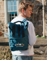 Save The Savanna Embroidered Fold-Top Backpack