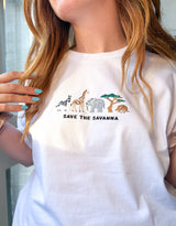 Save The Savanna Embroidered Unisex T-Shirt